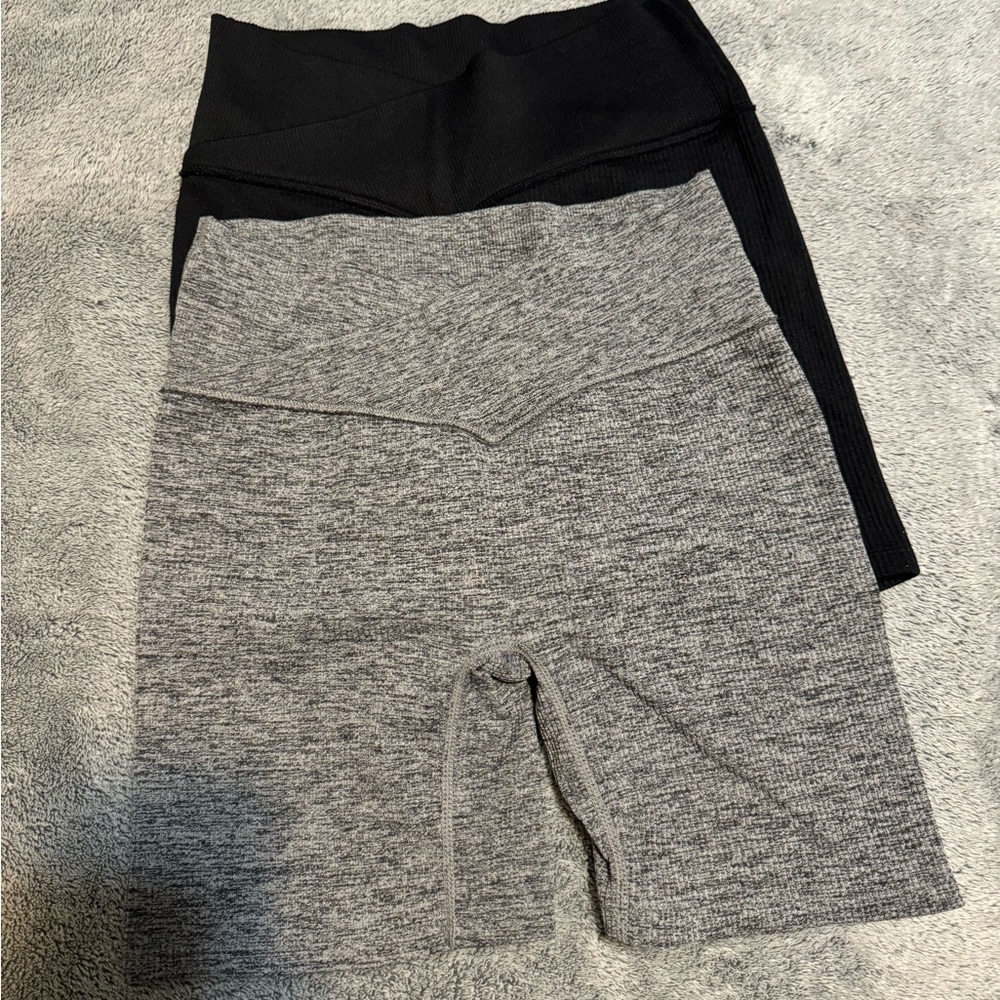 Colsie biker shorts crossover waste